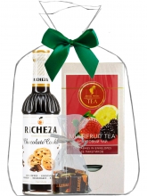 Подарочный набор: чай Julius Meinl (25 пакетиков), сироп Richeza 330 мл, шоколад порционный El Gusto (10 шт по 5г)